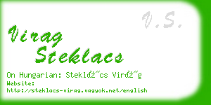 virag steklacs business card